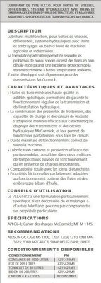 PIECES TRACTEUR PAG* - LUBRIFIANTS* - HUILE TRANSMISSION FREIN IMMERGE VELA HTX 10W30 5L Landini